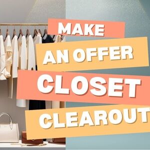 It’s time to clear out my closet I will accept all reasonable offers.